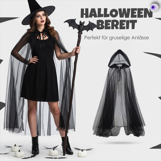 Hexen-Umhang mit Kapuze für Halloween