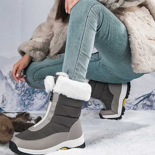 🔥🚀Kostenloser Versand💝👢Rutschfeste, warme Schneestiefel mit Reißverschluss für Damen✨