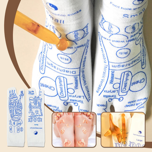 🩺✨【Fuß-Wellness Unlocked】Reflexologie-Massagesocken + Detaillierte Akupunkturanleitung 📃