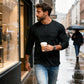 🔥Mega-Black-Friday-Sale🔥Slim-Fit Henley Langarmshirt für Herren