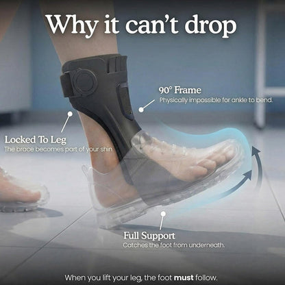 🩺Professionelle verstellbare Fußheberorthese mit aufblasbarer Einlage（Ideal for foot drop, stroke recovery or gait disorders.）