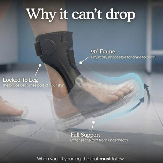 🩺Professionelle verstellbare Fußheberorthese mit aufblasbarer Einlage（Ideal for foot drop, stroke recovery or gait disorders.）