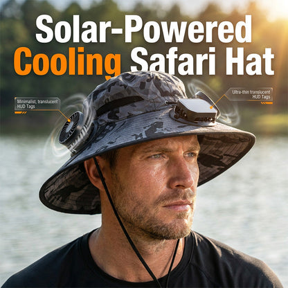 （Energiesparend）Sommerlicher, kühlender Solarventilator-Hut（☀️Solarbetriebener Kühlhut, ohne Aufladen nötig）