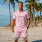 🔥Men's Summer Breathable Shirt and Shorts Set(Alltagstauglich & Komplettset sofort tragbar)