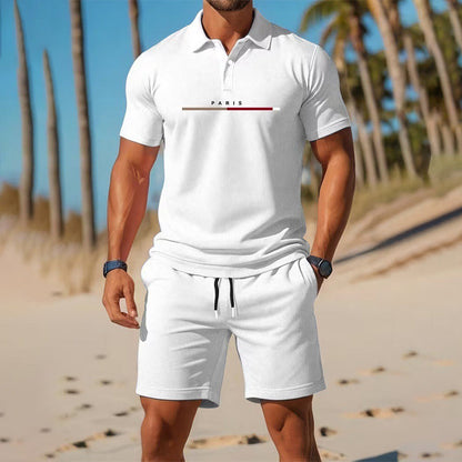 🔥Men's Summer Breathable Shirt and Shorts Set(Alltagstauglich & Komplettset sofort tragbar)