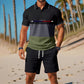 Men's Summer Breathable Shirt and Shorts Set