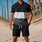 Men's Summer Breathable Shirt and Shorts Set