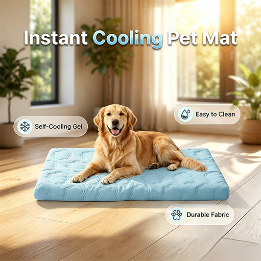 🐾❄️ Sofort-Kühlmatte für Haustiere – Kratzfest, Ungiftig & Pflegeleicht | Weiches Schlafkomfort-Design für Hunde & Katzen im Sommer!