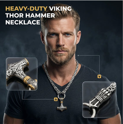 🔨 Nordischer Wikinger-Hammer-Anhänger – kraftvolles Accessoire mit Schutzsymbol, aus hochwertigem Material gefertigt ⚡